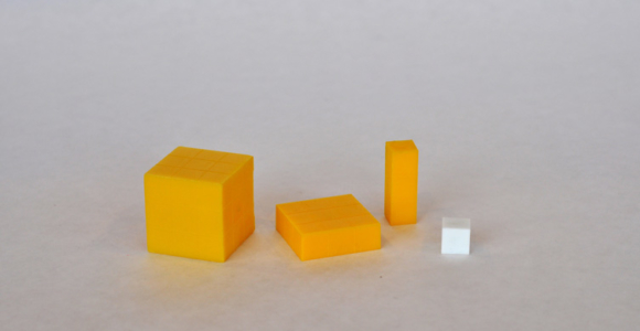 Base Ten Thousand Cube: Green Plastic