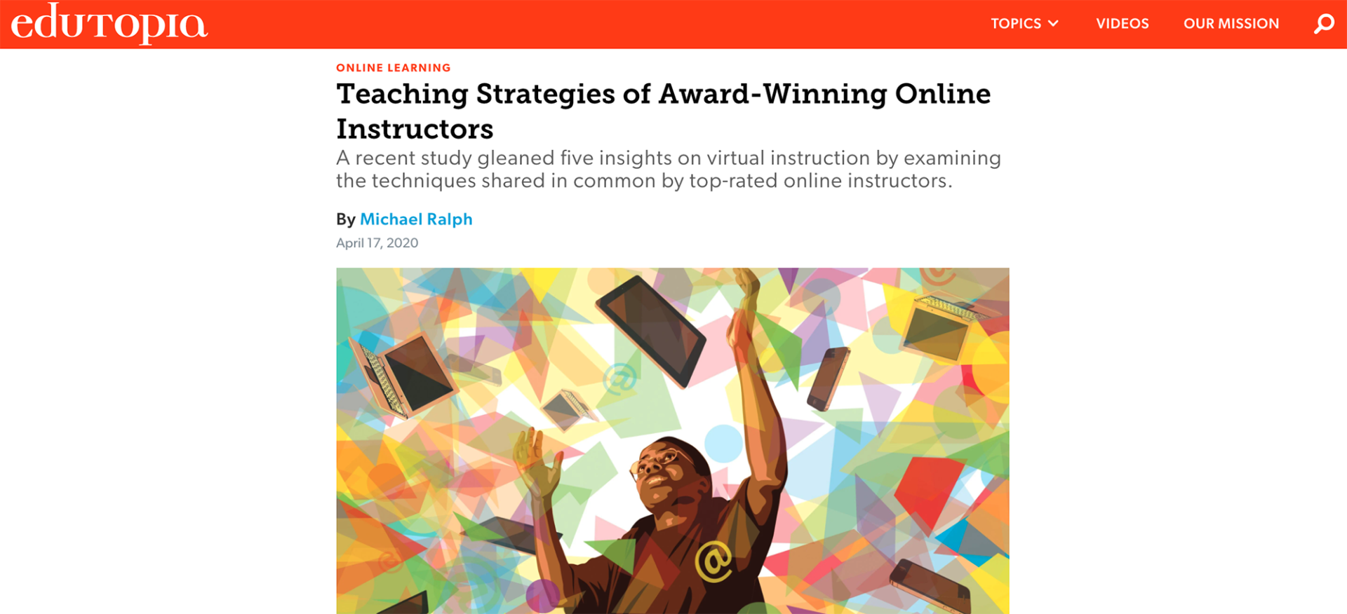 Blogs We Are Reading-Teaching Strategies of Award-Winning Online Instructors